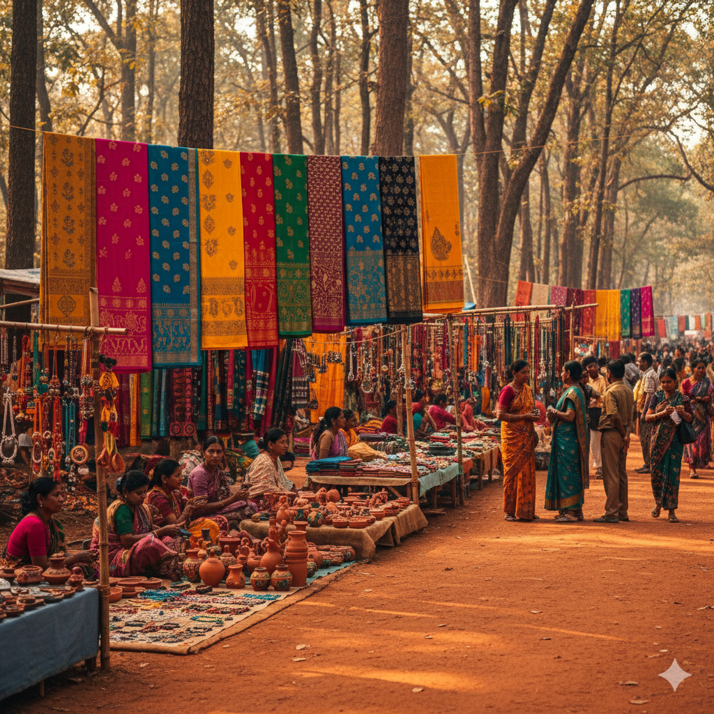 Handicrafts, Sarees ; More: Shopping Local at Sonajhuri Haat and Amar Kutir